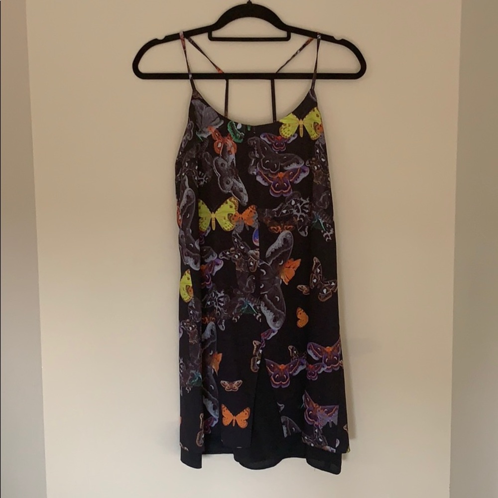 Topshop butterfly print mini slip dress - US 4 - Picture 2 of 6